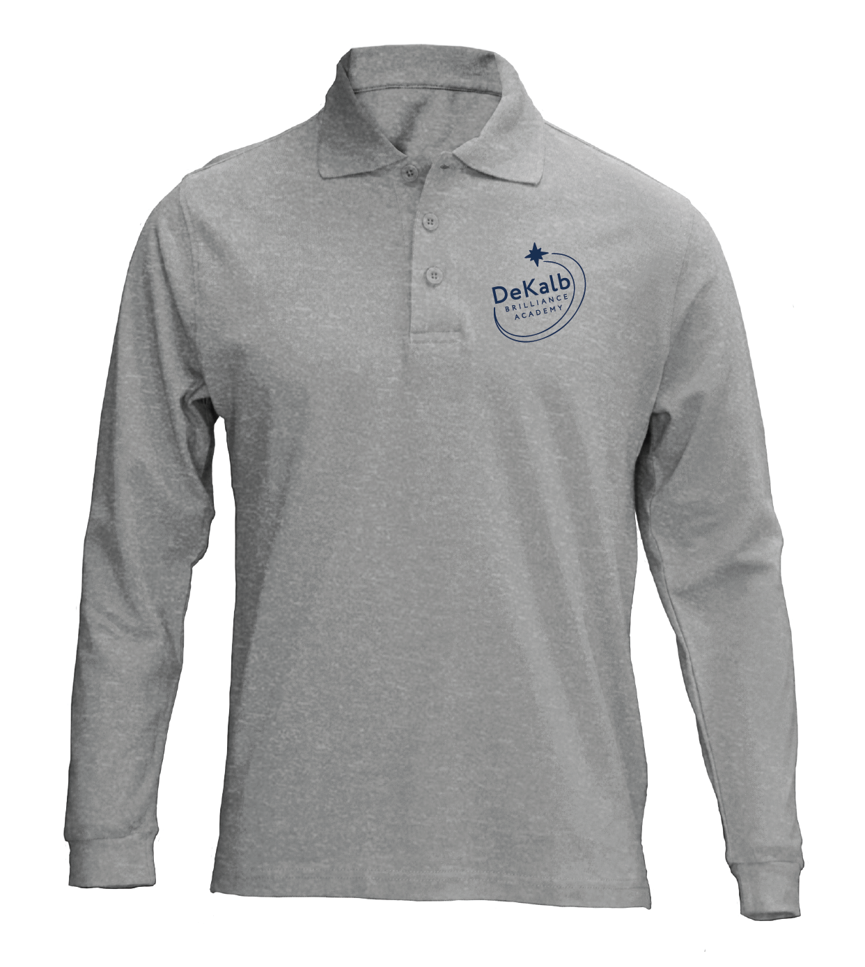 DBA 5th-6th Polo Grey - LS