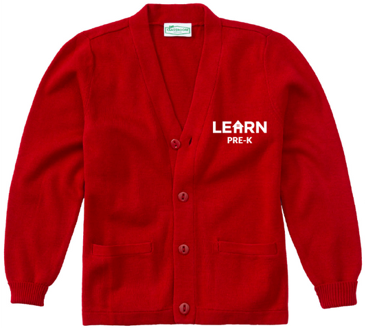 LEARN Cardigan Sweater - Red